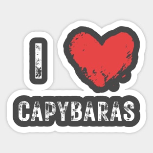 I Heart Capybaras Sticker